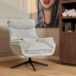 Starfurn - Fauteuil Vera - Grijs - 83x115x59 cm