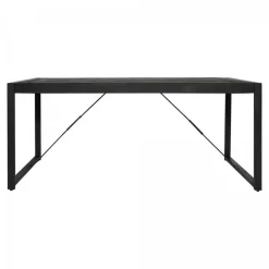 StarFurn - Rechthoekige eettafel Boaz - 180 cm - zwart