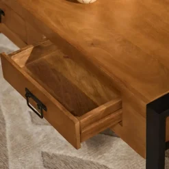 StarFurn - Salontafel Boaz met 2 lades - 120 cm - naturel