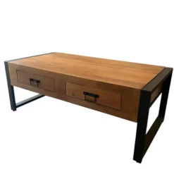 StarFurn - Salontafel Boaz met 2 lades - 120 cm - naturel