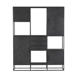 StarFurn - Vakkenkast New York Supreme XXL - 160 cm - zwart