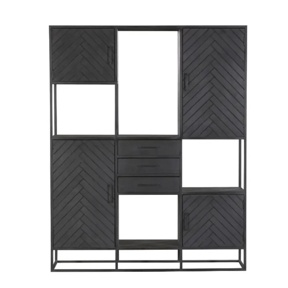 StarFurn - Vakkenkast New York Supreme XXL - 160 cm - zwart