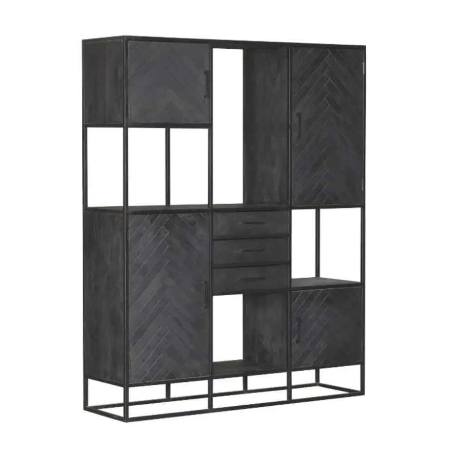 StarFurn - Vakkenkast New York Supreme XXL - 160 cm - zwart