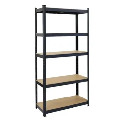 Stellingkast / Magazijnstelling - Zwart - 5 planken