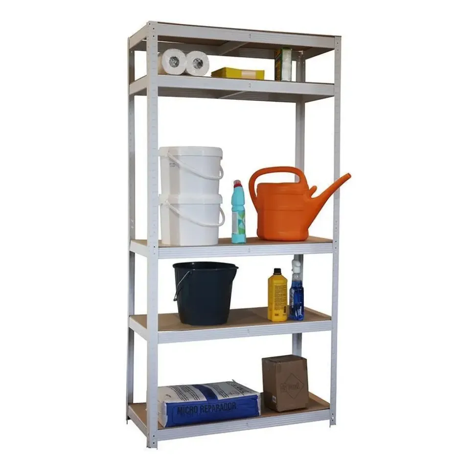 Stellingkast / Magazijnstelling - Wit - 5 planken