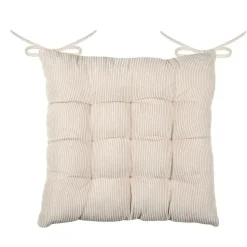 Stof Textile stoelkussen - creme beige - 38 x 38 x 5 cm