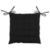 Stof Textile stoelkussen - zwart - 40 x 40 x 4 cm