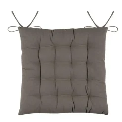 Stof Textile stoelkussens - taupe - 38 x 38 x 3.5 cm