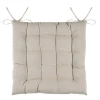 Stof Textile stoelkussens - beige - 38 x 38 x 3.5 cm
