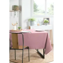 Stof Textile Tafelkleed - 145 x 240 cm - oud roze - Tafellaken