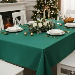 Stof Textiles Tafelkleed - 145 x 200 cm - emerald - Tafellaken