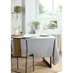 Stof Textiles Tafelkleed - 145 x 200 cm - grijs - Tafellaken