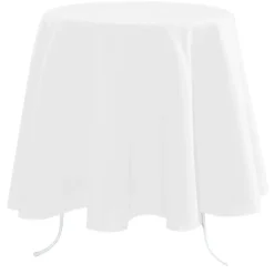 Stof Textiles Tafelkleed - Dia 180 cm - wit - Tafellaken