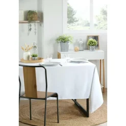 Stof Textiles Tafelkleed - 145 x 200 cm - wit - Tafellaken