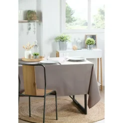 Stof Textiles Tafelkleed - 145 x 200 cm - taupe - Tafellaken