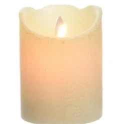 Stompkaars - LED - parelwit - dansvlam - 10 cm