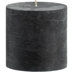 Stompkaars rustiek - zwart - 10xØ10 cm
