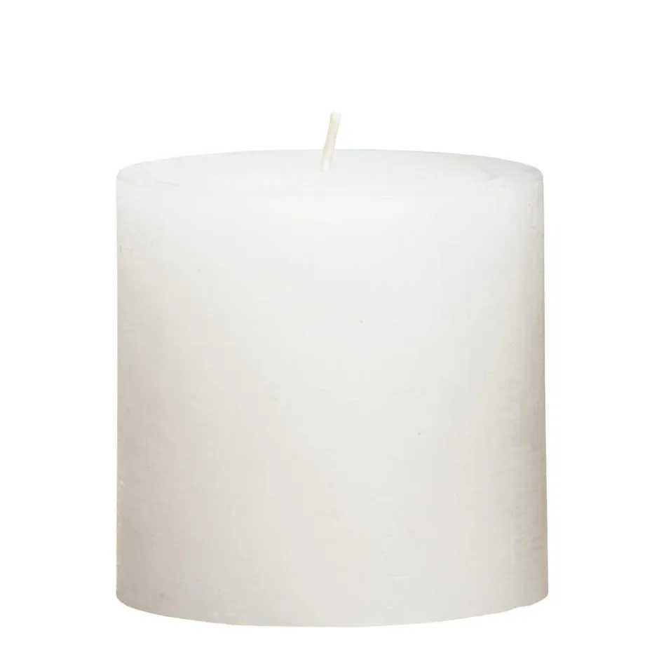 Stompkaars rustiek Sfeer - wit - 10 cm