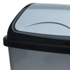 Storage Solutions Afvalemmer - 5L - grijs/zwart - klep deksel