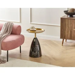 STORM - Bijzettafel - Zwart/Goud - Metaal