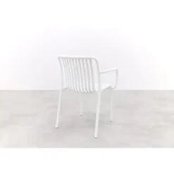 Stripe stapelbare tuinstoel - Wit