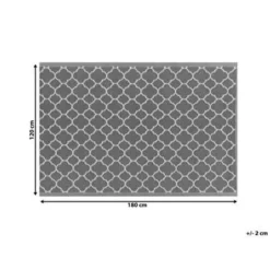 SURAT - Outdoor kleed - Grijs - 120 x 180 cm - Polypropyleen
