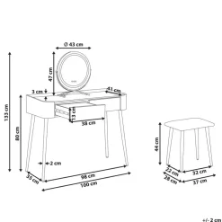 SURIN - Kaptafel - Grijs - MDF