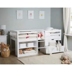 SUSVILLE - Kinderbed - Wit - 90 x 200 cm - Rubberhout