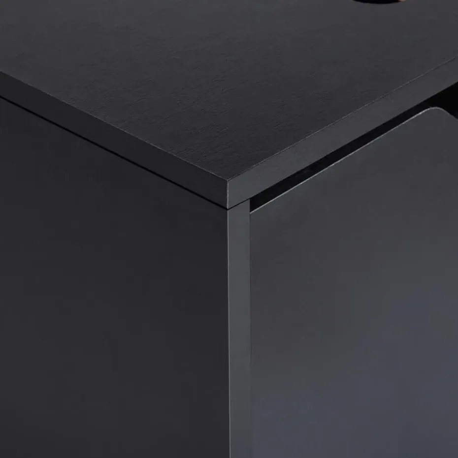 SUZANO - Badkamermeubel - Zwart - 44 x 40 cm - MDF