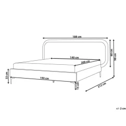 SUZETTE - Tweepersoonsbed - Beige - 140 x 200 cm - Polyester