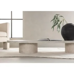 Svea - Antonio ovale salontafel - 60 x 190 cm - marmerlook