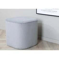 Svea - Arlo poef - rib - grijs