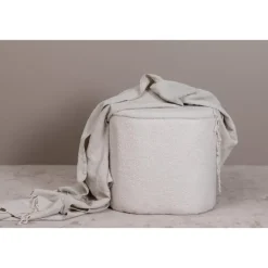 Svea - Arlo poef - teddy - off white