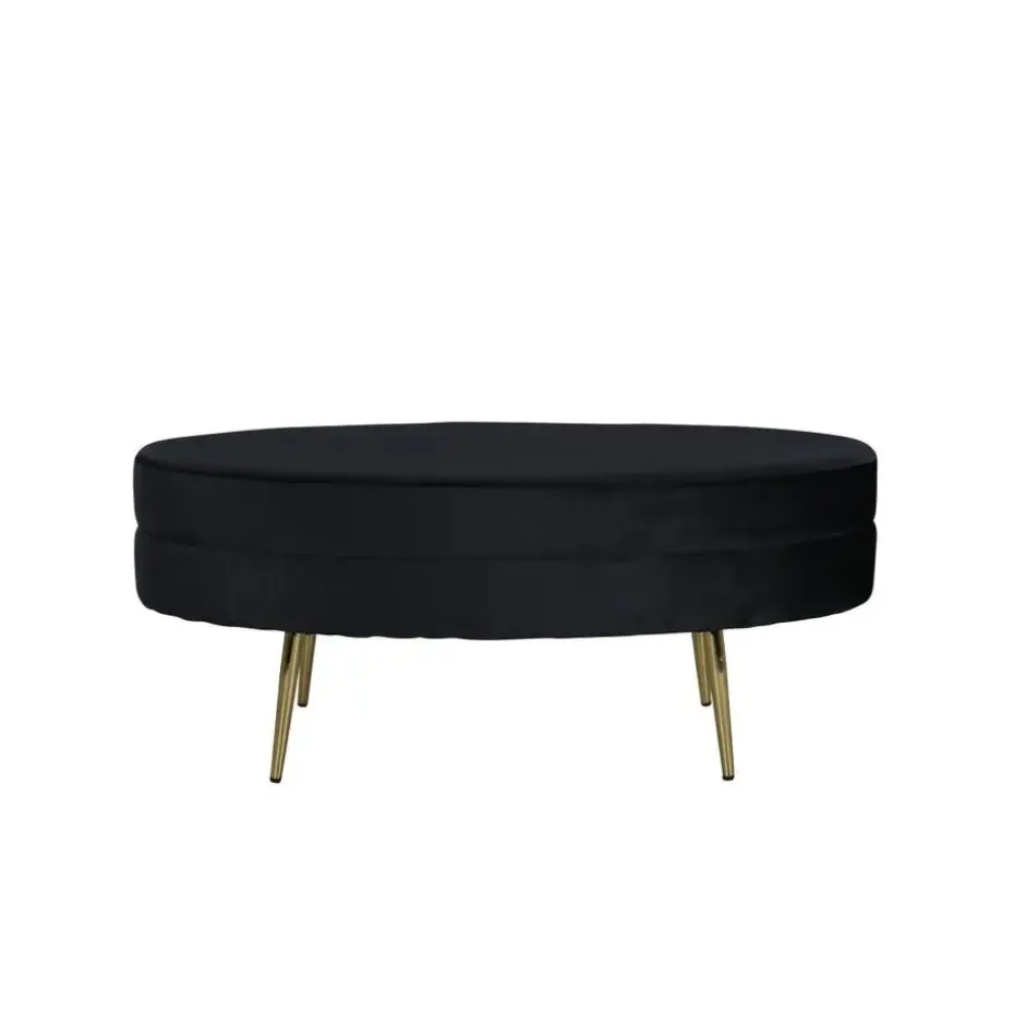 Svea - Axel hocker - velvet - zwart