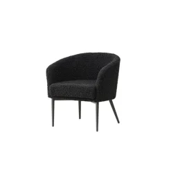 Svea - Bianca fauteuil - teddy - zwart