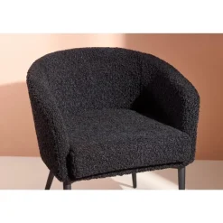 Svea - Bianca fauteuil - teddy - zwart