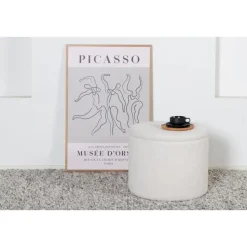 Svea - Blaze poef - teddy - wit