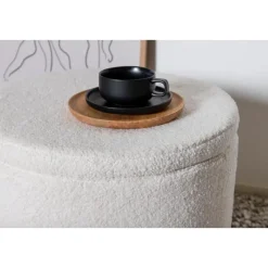 Svea - Blaze poef - teddy - wit