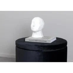 Svea - Blaze poef - velvet - zwart