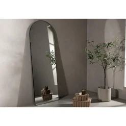 Svea - Cecilia spiegel gebogen - 66 x 193 cm - zwart