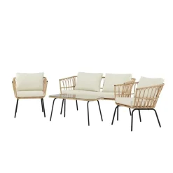 Svea - Cem loungeset - naturel - rattan