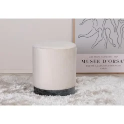 Svea - Cleo poef - velvet - beige