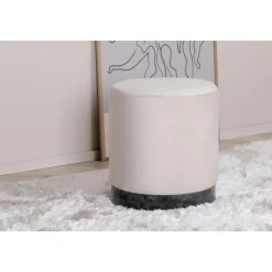 Svea - Cleo poef - velvet - beige