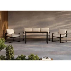 Svea - Fatima loungeset - zwart/beige