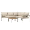 Svea - Jamal loungeset - hoekbank en tafel - beige/zand
