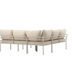Svea - Jamal loungeset - hoekbank en tafel - beige/zand