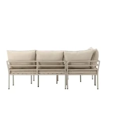 Svea - Jamal loungeset - hoekbank en tafel - beige/zand
