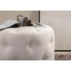 Svea - Juno hocker - teddy - wit