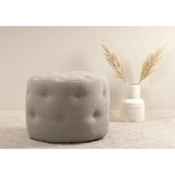 Svea - Juno hocker - teddy - grijs