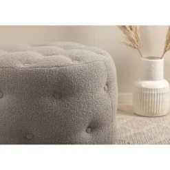 Svea - Juno hocker - teddy - grijs